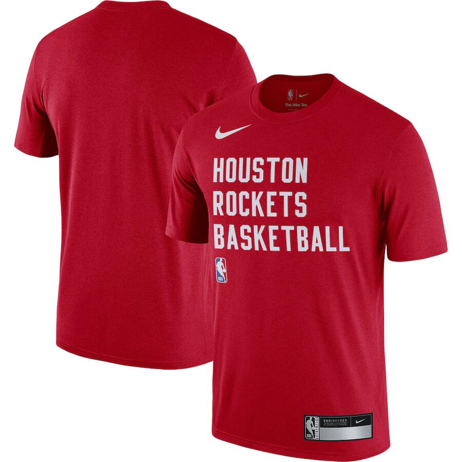 Men's Houston Rockets Red 2023/24 Sideline Legend Performance Practice T-Shirt